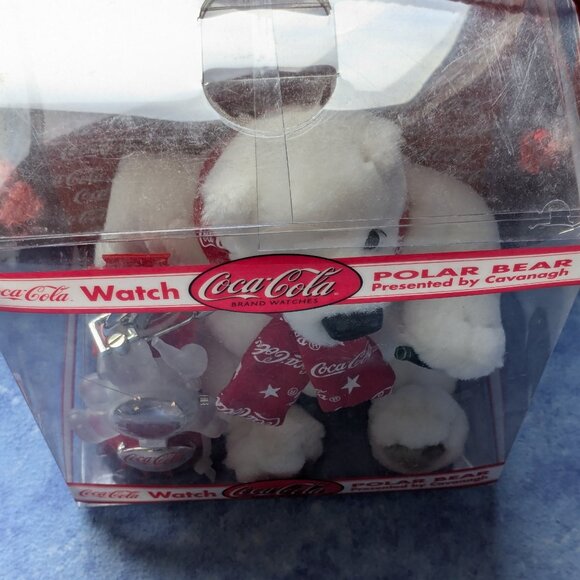 Collectable Coca Cola Polar Bear with Polar Bear clip-on Watch - Picture 5 of 11